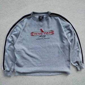 Chase Authentics Steve Park Pennzoil Racing Sweatshirt Size M Grey